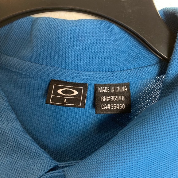 Oakley Blue Golf Polo Back Graphic SZ L - Picture 4 of 5